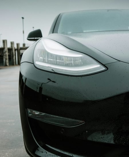 black color stylish tesla car parts