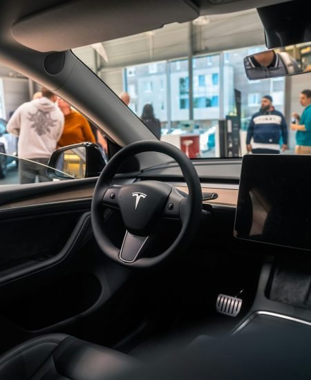 tesla car dash board