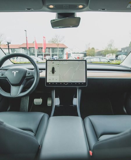 tesla car inside