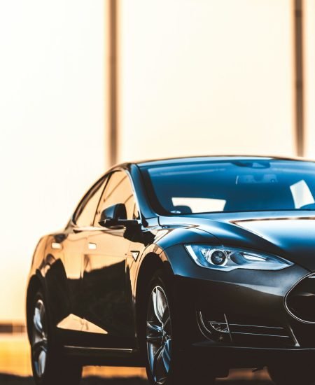 tesla white front